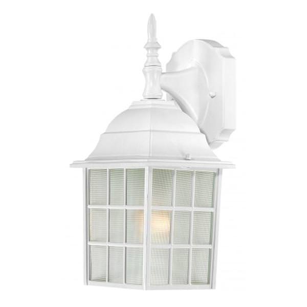 1 Light 14" White Frosted Glass Shade Wall Light Fixture
