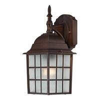 Nuvo Lighting 1 Light 14" Rustic Bronze Frosted Glass Shade Wall Light Fixture