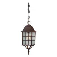 View 1 Light 16" Rustic Bronze Frosted Glass Shade Hanging Lantern Light Fixture