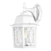 View 1 Light 12" White Clear Water Glass Shade Wall Light Fixture