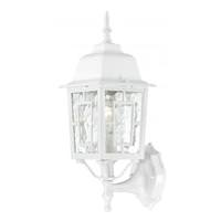 View 1 Light 17" White Clear Water Glass Shade Wall Light Fixture
