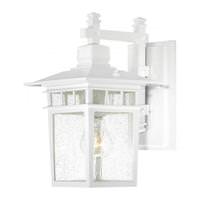 View 1 Light 12" White Clear Seeded Glass Shade Wall Light Fixture