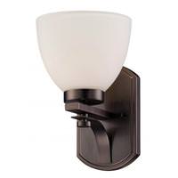 Nuvo Lighting 1 Light Hazel Bronze Frosted Glass Shade Vanity Light Fixture