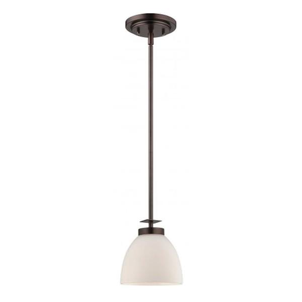 1 Light Hazel Bronze Frosted Glass Shade Mini Pendant Light Fixture