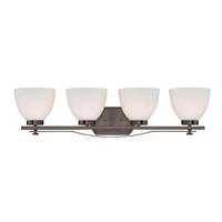 Nuvo Lighting 4 Light Hazel Bronze Frosted Glass Shades Vanity Light Fixture