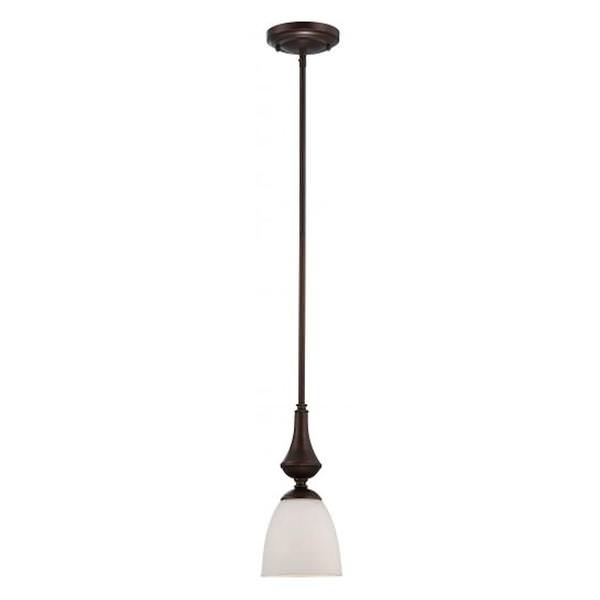 1 Light Prairie Bronze Frosted Glass Shade Mini Pendant Light Fixture