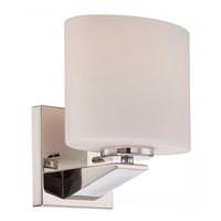 Nuvo Lighting 1 Light Polished Nickel Etched Opal Glass Shades Vanity Light Fixture