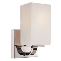 Nuvo Lighting 1 Light Polished Nickel Etched Opal Glass Shade Vanity Light Fixture