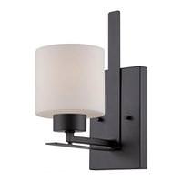 Nuvo Lighting 1 Light Aged Bronze Etched Opal Glass Shade Vanity Light Fixture