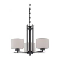 View 3 Light Aged Bronze Etched Opal Glass Shades Chandelier Light Fixture