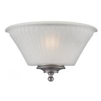 View 1 Light Aged Pewter Frosted Glass Shade Wall Sconce Light Fixture