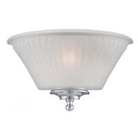 View 1 Light Polished Chrome Frosted Glass Shade Wall Sconce Light Fixture