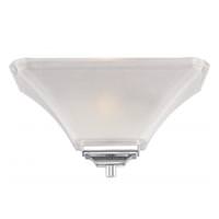 View 1 Light Polished Chrome Frosted Glass Shade Wall Sconce Light Fixture