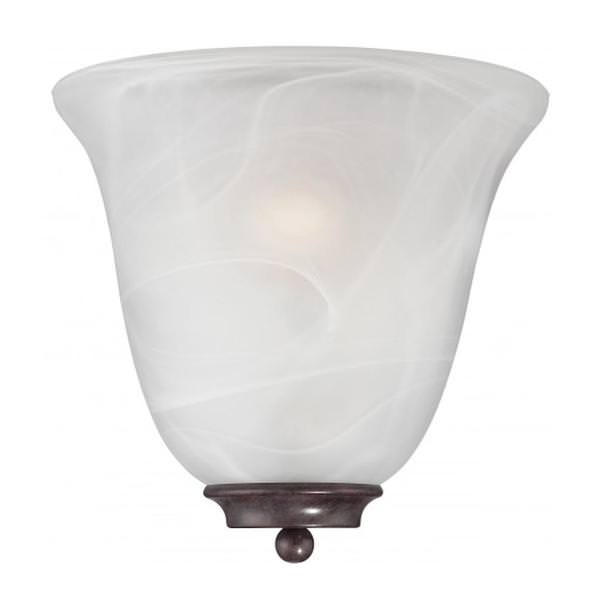 1 Light Old Bronze Frosted Glass Shade Wall Sconce Light Fixture
