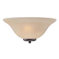 View 1 Light Mahogany Bronze Champagne Linen Glass Shade Wall Sconce Light Fixture