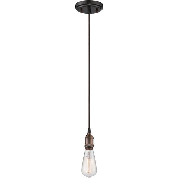 1 Light Rustic Bronze Pendant Light Fixture