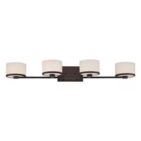 Nuvo Lighting 4 Light Venetian Bronze Etched Opal Glass Shades Vanity Light Fixture