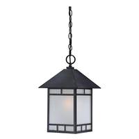 View 1 Light 16" Stone Black Frosted Seed Glass Shade Hanging Lantern Light Fixture