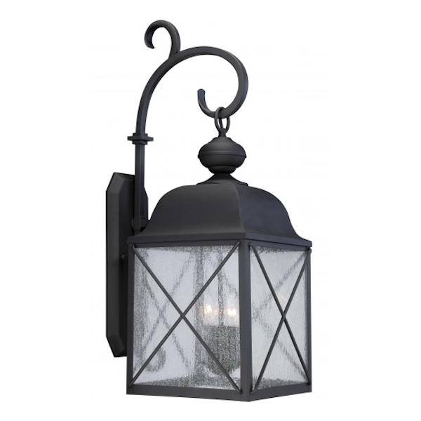 1 Light 10" Textured Black Clear Seed Glass Shade Wall Light Fixture