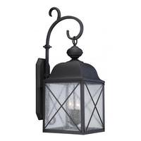 Nuvo Lighting 1 Light 10" Textured Black Clear Seed Glass Shade Wall Light Fixture