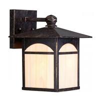 View 1 Light 7" Umber Bronze Honey Stained Glass Shade Wall Light Fixture