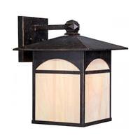 Nuvo Lighting 1 Light 11" Umber Bronze Honey Stained Glass Shade Wall Light Fixture