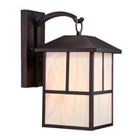 View 1 Light 10" Claret Bronze Honey Stained Glass Shade Wall Light Fixture