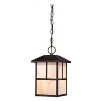 Nuvo Lighting 1 Light 13" Claret Bronze Honey Stained Glass Shade Hanging Lantern Light Fixture