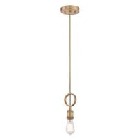 Nuvo Lighting 1 Light Natural Brass Mini Pendant Light Fixture