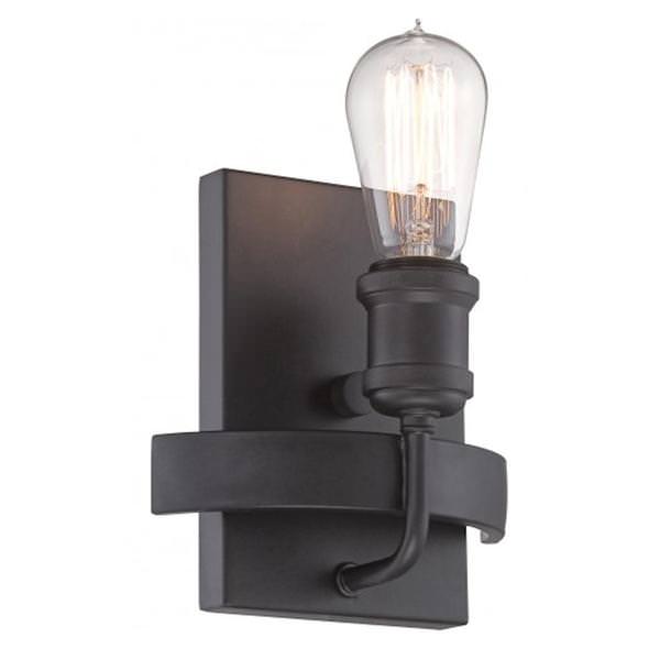 1 Light Aged Bronze Sconce Light Fixture