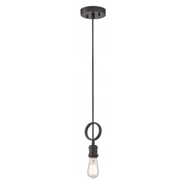 1 Light Aged Bronze Mini Pendant Light Fixture