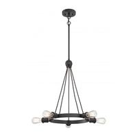 View 5 Light Aged Bronze Chandelier Light Fixture