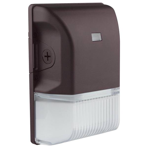 20 watt 100/277 volt CCT Selectable Bronze Dimmable small LED Wall Pack with Photocell