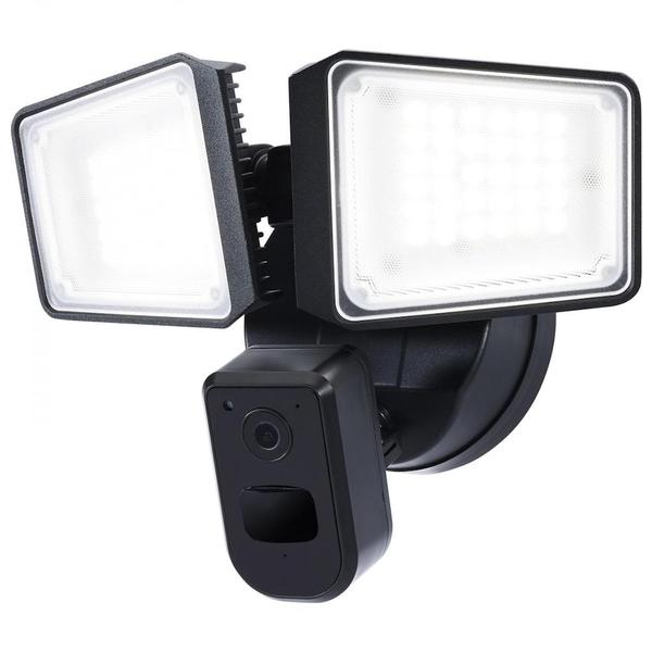 36 watt 120/277 volt CCT Selectable Black Finish Motion Detection Outdoor Smart LED Security Light with Camera