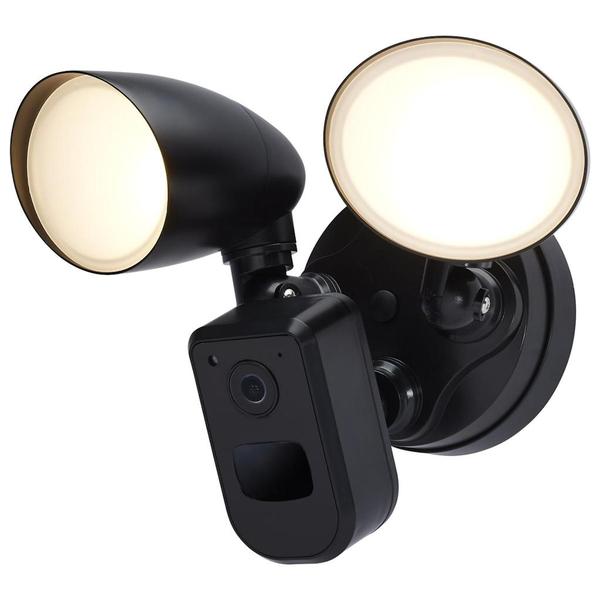 20 watt 120/277 volt CCT Selectable Black Finish Motion Detection Outdoor Smart LED Security Light with Camera