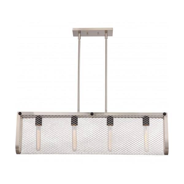 4 Light Brushed Nickel Pendant Light Fixture