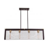 View 4 Light Russet Bronze Pendant Light Fixture