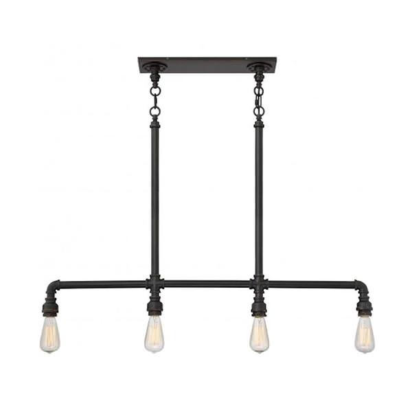 4 Light Industrial Bronze Pendant Light Fixture