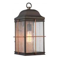 View 1 Light 14" Bronze Clear Seeded Glass Shade Dimmable Wall Light Fixture