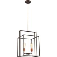 Nuvo Lighting 2 Light Bronze Square Pendant Light Fixture
