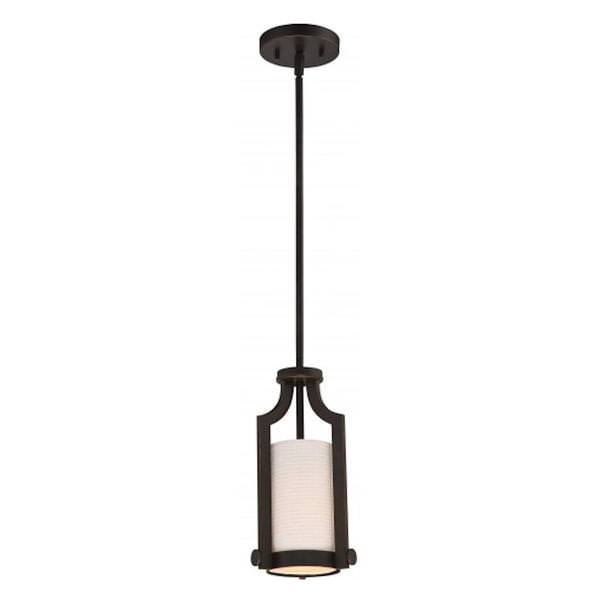 1 Light Russet Bronze Frosted Glass Diffuser Shade Mini Pendant Light Fixture