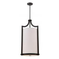 View 4 Light Russet Bronze Frosted Glass Diffuser Pendant Light Fixture