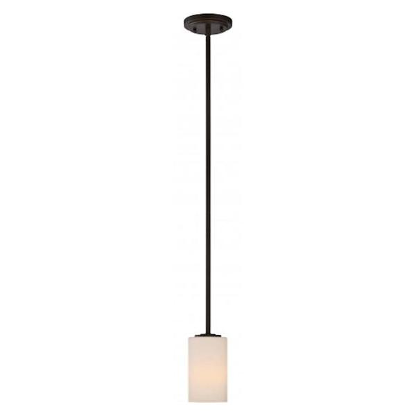 1 Light Forest Bronze White Glass Shade Mini Pendant Light Fixture