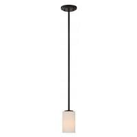 View 1 Light Forest Bronze White Glass Shade Mini Pendant Light Fixture