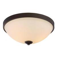 View 2 Light Forest Bronze White Glass Shade Ceiling Light Fixture