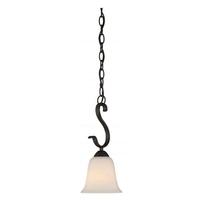 View 1 Light Forest Bronze White Glass Shade Mini Pendant Light Fixture
