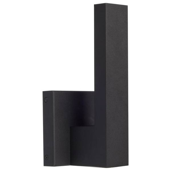 8 watt 120 volt 3000K Matte Black Raven LED Outdoor Wall Sconce