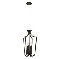 View 4 Light Forest Bronze Caged Pendant Light Fixture