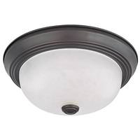 Nuvo Lighting 2 Light 11" Mahogany Bronze Frosted White Glass Shade Ceiling Light Fixture
