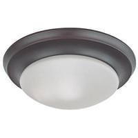 Nuvo Lighting 1 Light 11" Mahogany Bronze Frosted White Shade Ceiling Light Fixture